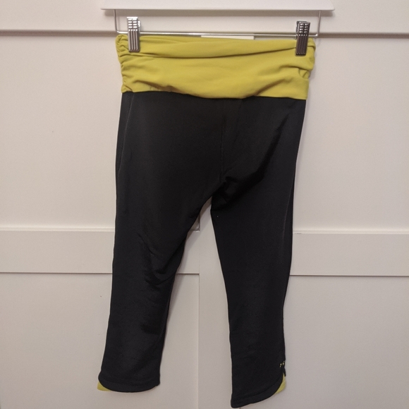 Under Armour black with neon yellow workout pants - Picture 3 of 3